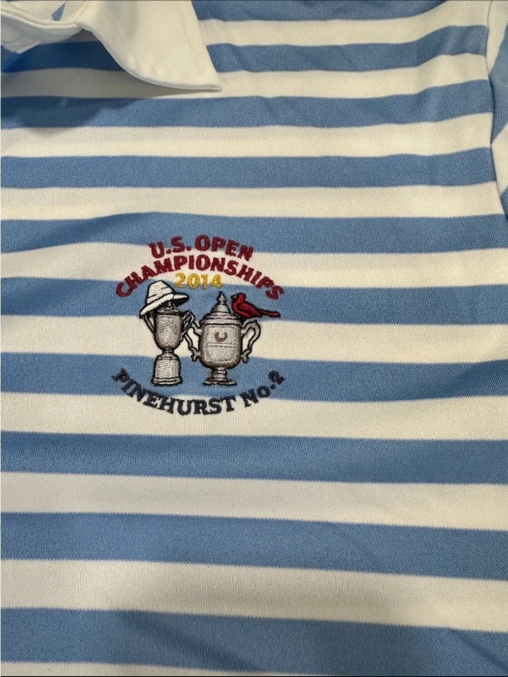Ralph Lauren Blue & White Striped Polo Shirt